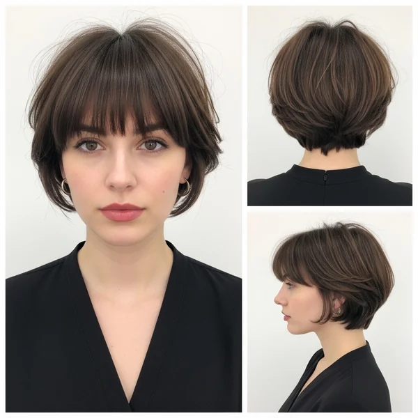 short layered haircuts with bangs