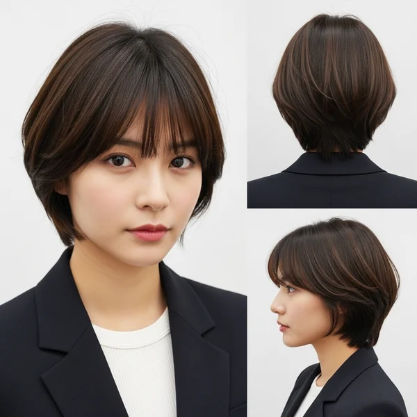 Short Layered Haircuts With Bangs Korean