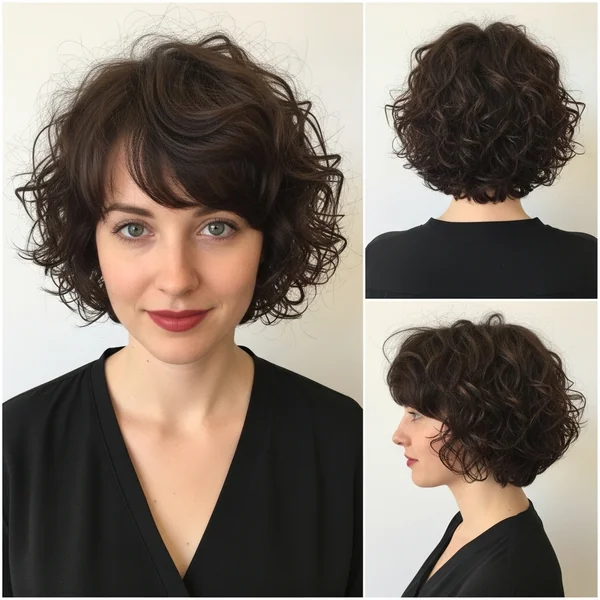 Short Permed Hairstyles Soft Curls Curly Bob