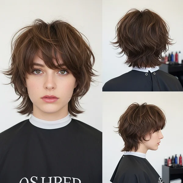 Short Shaggy Haircuts Choppy Layers Fine Hair Bob Hairstyles