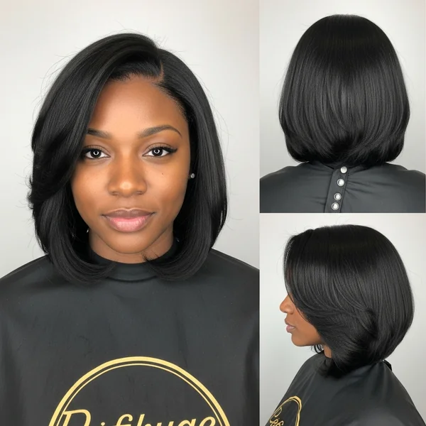 Shoulder Length Bob Haircut Black Women