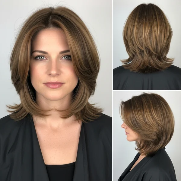 Shoulder Length Bob Haircut With Layers