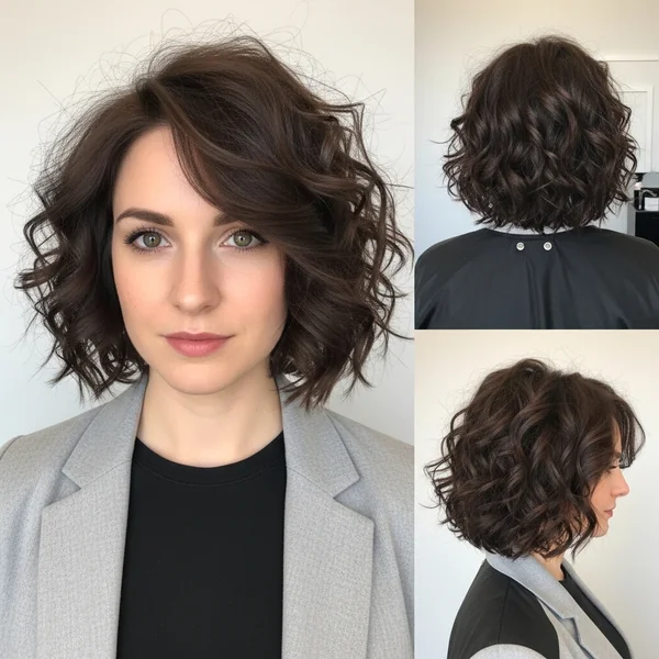 Shoulder Length Curly Bob Hairstyles