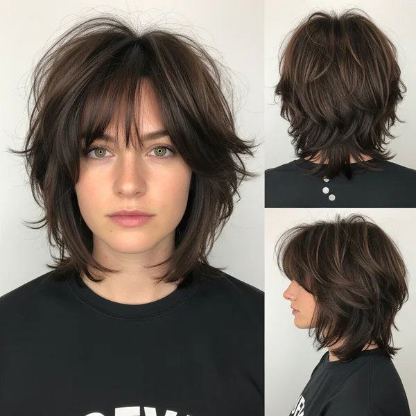 Shoulder Length Shag Haircut Shaggy Bob