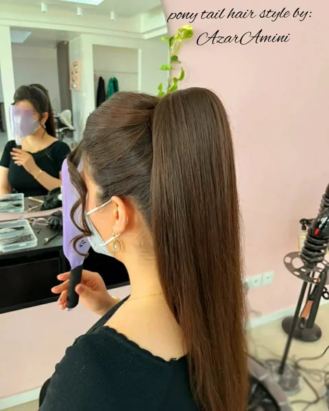 Simple Slick Back Ponytail to Show Off Layers