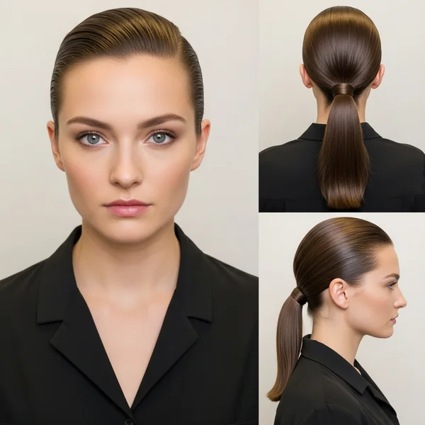Slick Back Low Ponytail