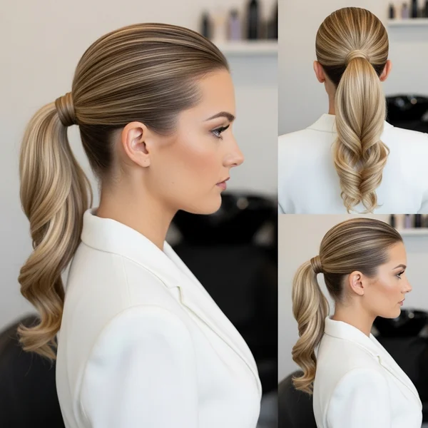 Slick Back Ponytail Hairstyles Wedding