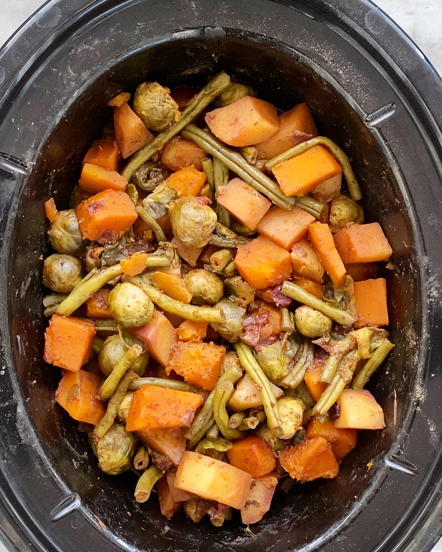 Slow Cooker Harvest Vegetables - Fit Slow Cooker Queen