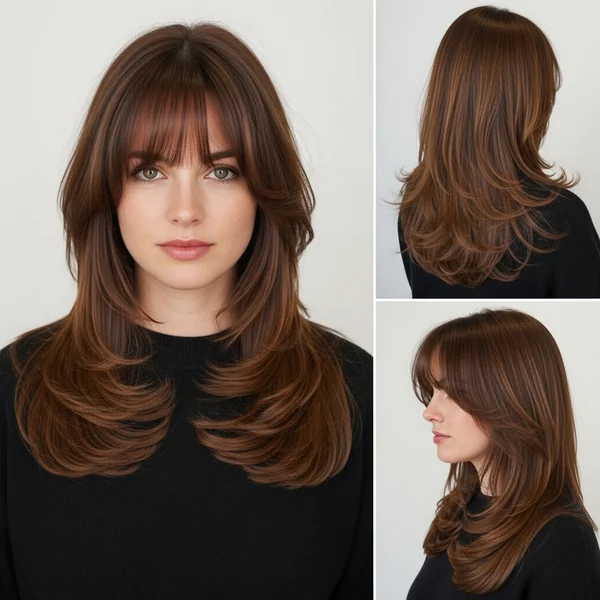 Soft Layered Long Hair With Bangs