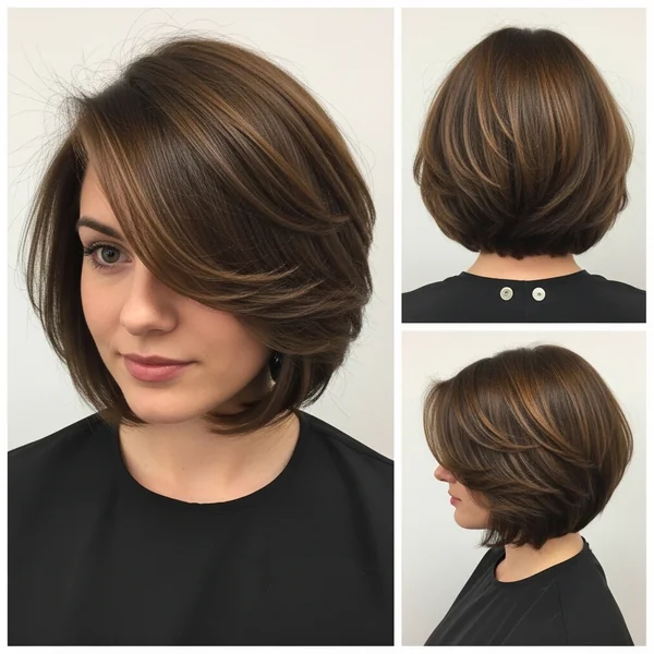 stacked angled bob haircut for fine hair