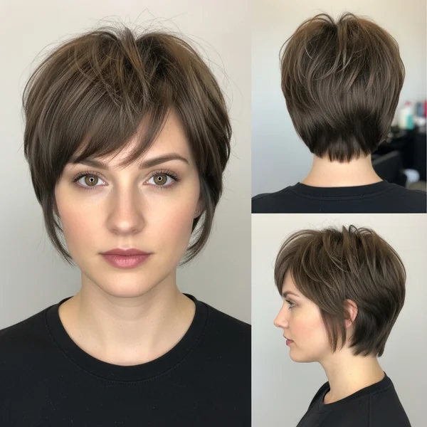 Stacked Pixie Bob Haircut For Fine Hair