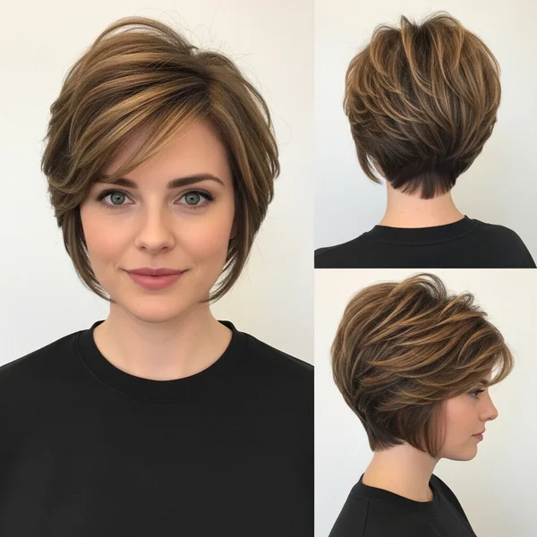 stacked undercut bob haircut