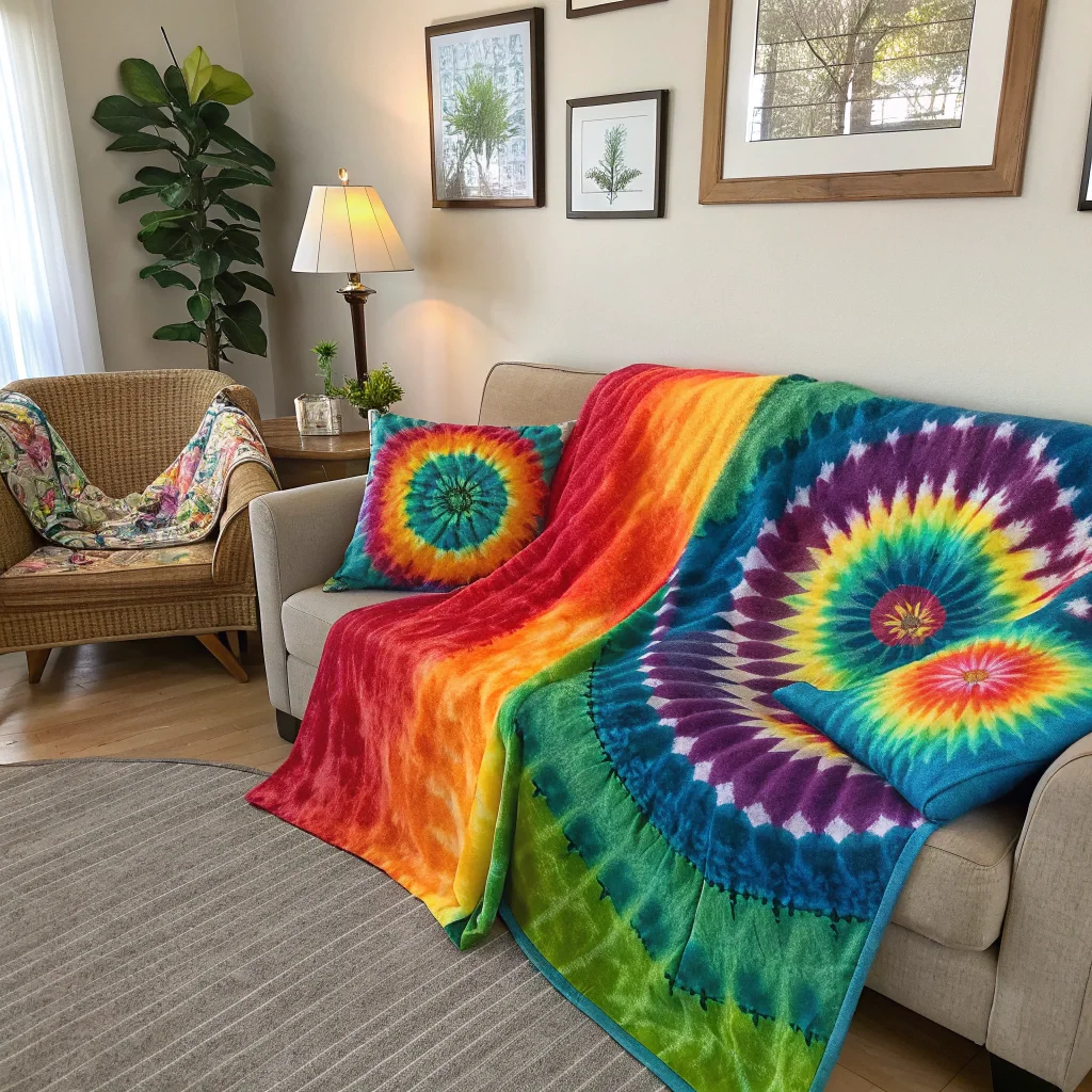 Tie-Dye Throw Blankets