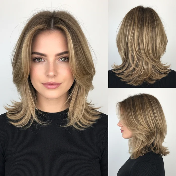 trendy shoulder length haircuts medium layered