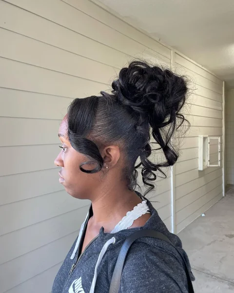 Triple-Twist Low Chignon with Seamless Side Part