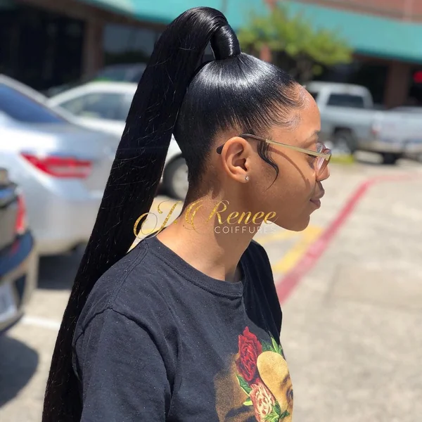 Ultra-Sleek High Ponytail with Sky-High Extension