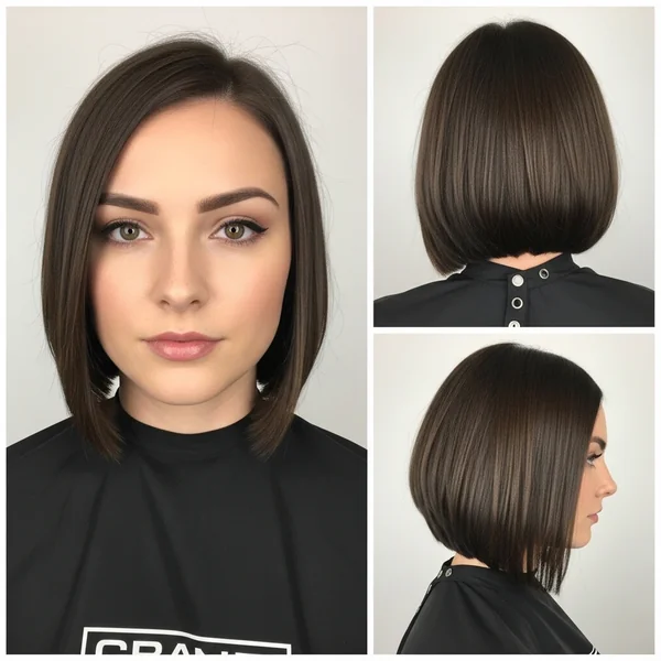 undercut chin length bob haircut