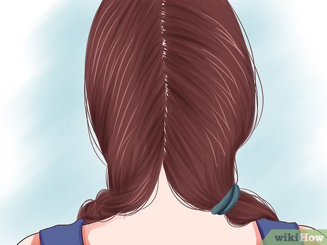 Step 2 Divide your hair into two sections.
