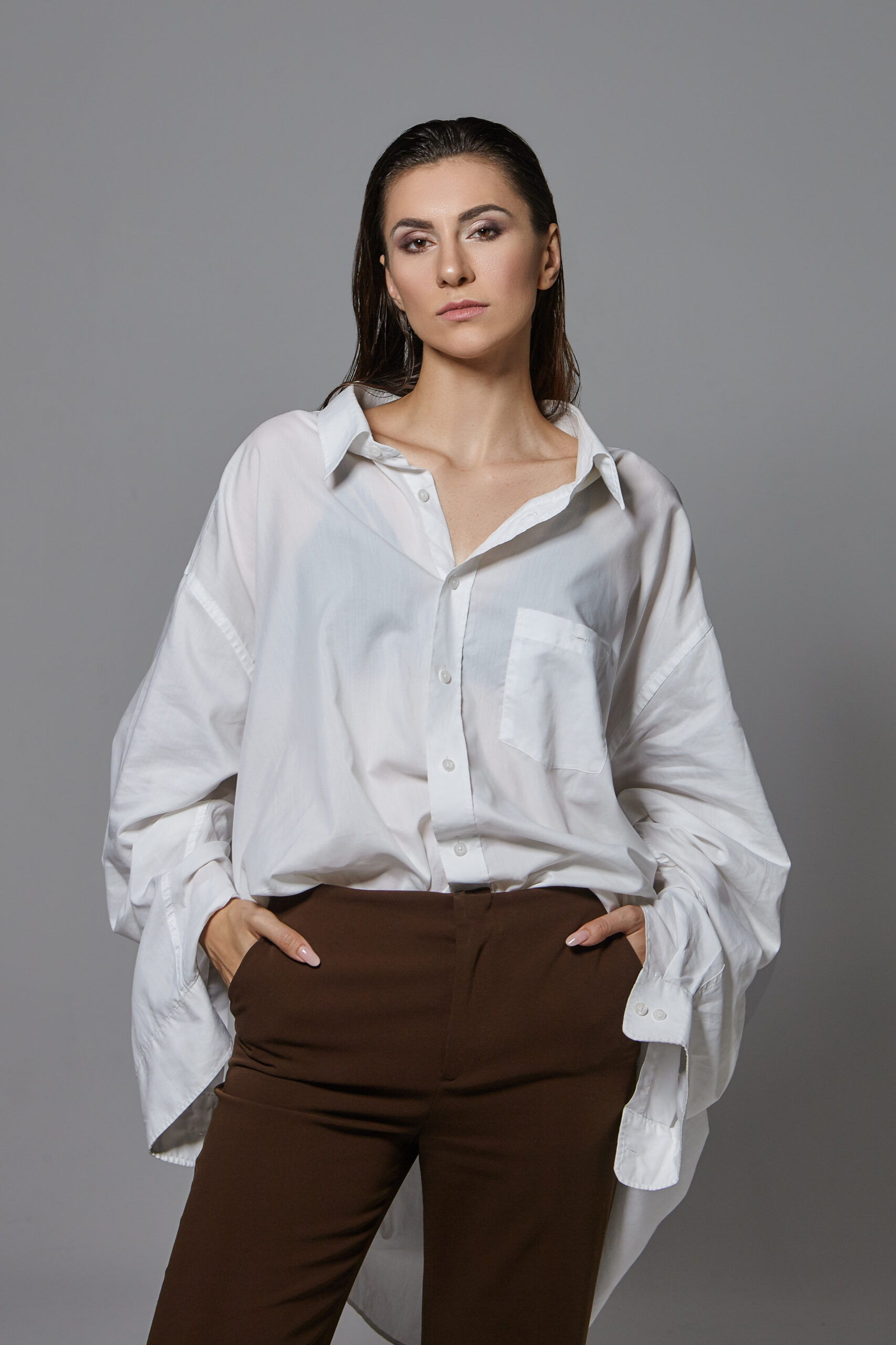 Silky oversized shirt. Silky oversized shirt.