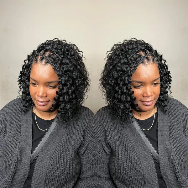 Voluminous Crochet Bob with Braided Sides
