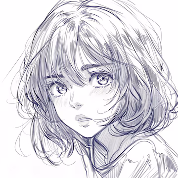 Wallpaper of a Anime sketch | Premium Photo