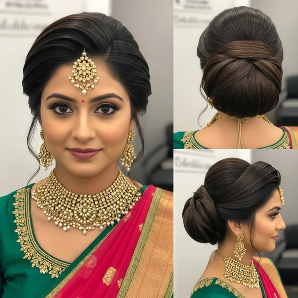 Wedding Bun Hairstyles Indian