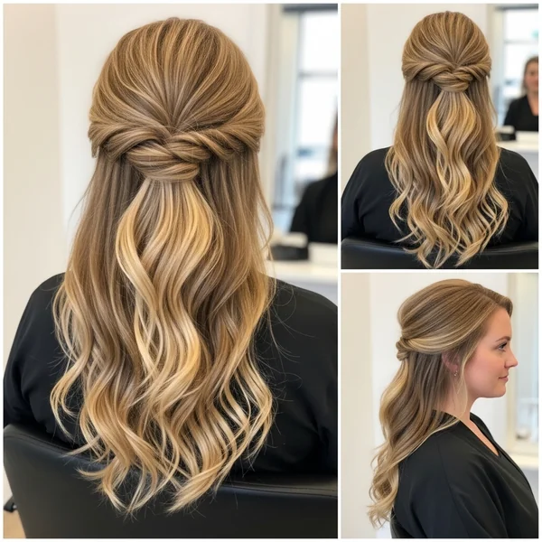 wedding hairstyles for long hair half up