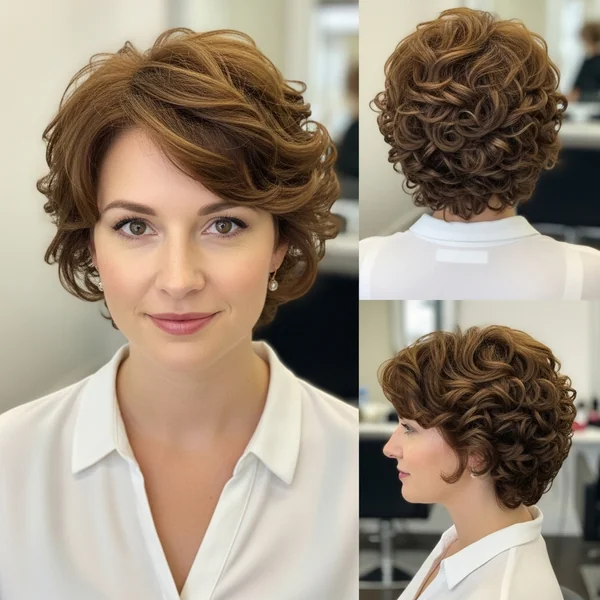 wedding hairstyles for short hair curly half up half down